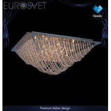 Люстра хрустальная Eurosvet 102/18 хром/тонированный хрусталь Strotskis LED